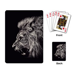 Angry Male Lion Playing Cards Single Design (rectangle) by Jancukart