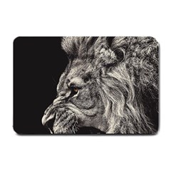 Angry Male Lion Small Doormat  by Jancukart