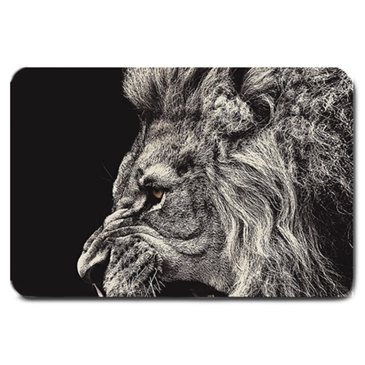 Angry Male Lion Large Doormat 