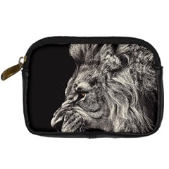 Angry Male Lion Digital Camera Leather Case