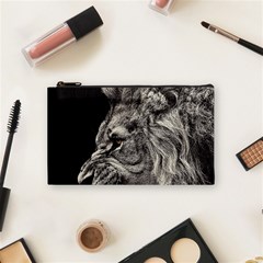 Angry Male Lion Cosmetic Bag (small)