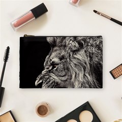 Angry Male Lion Cosmetic Bag (medium)