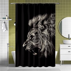 Angry Male Lion Shower Curtain 48  X 72  (small) 