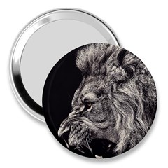 Angry Male Lion 3  Handbag Mirrors