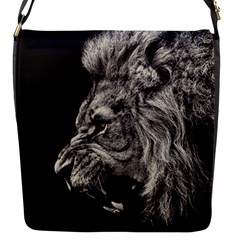 Angry Male Lion Flap Closure Messenger Bag (s) by Jancukart