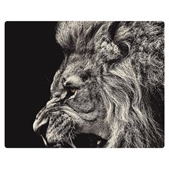 Angry Male Lion Double Sided Flano Blanket (medium)  by Jancukart