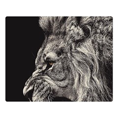 Angry Male Lion Double Sided Flano Blanket (large)  by Jancukart