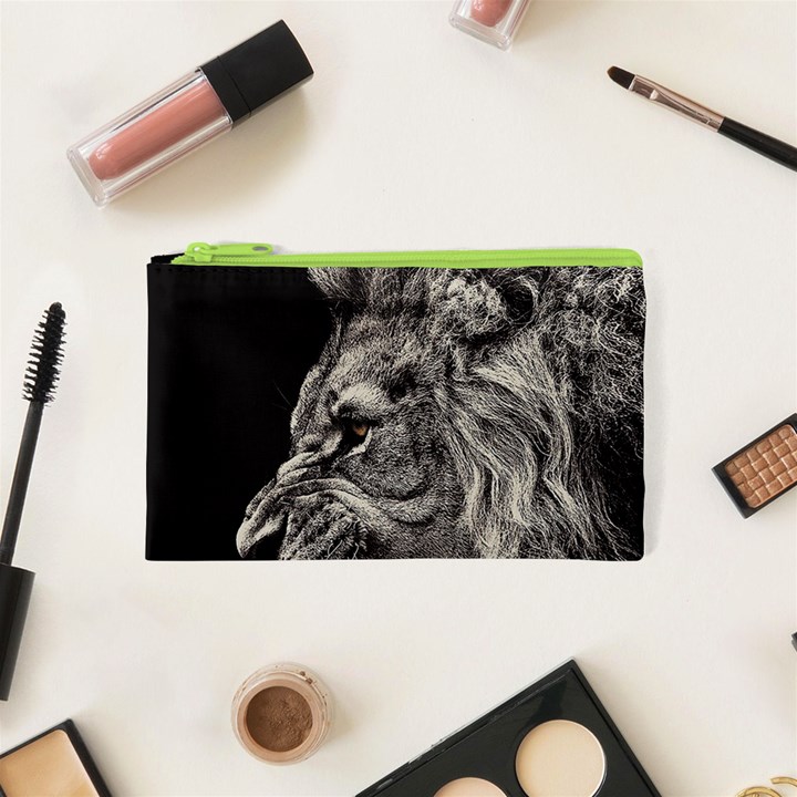 Angry Male Lion Cosmetic Bag (XS)