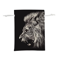 Angry Male Lion Lightweight Drawstring Pouch (l)