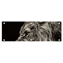 Angry Male Lion Banner And Sign 6  X 2 