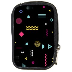 Geometric Art Colorful Shape Compact Camera Leather Case by Ravend