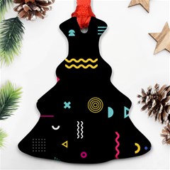 Geometric Art Colorful Shape Christmas Tree Ornament (two Sides)