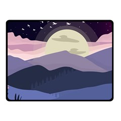 Illustration People Enjoying Summer Season Fleece Blanket (small) by Ravend