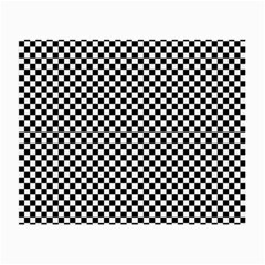 Black And White Background Black Board Checker Small Glasses Cloth by Ravend