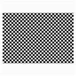 Black And White Background Black Board Checker Large Glasses Cloth (2 Sides) Front