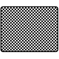 Black And White Background Black Board Checker Fleece Blanket (medium)  by Ravend