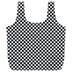 Black And White Background Black Board Checker Full Print Recycle Bag (xxxl) by Ravend