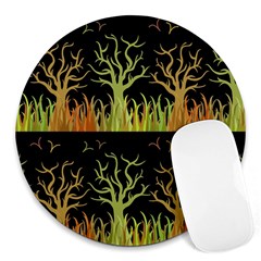 Background Decor Backdrop Design Round Mousepads by Ravend