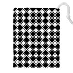 Square Diagonal Pattern Seamless Drawstring Pouch (4XL) Front