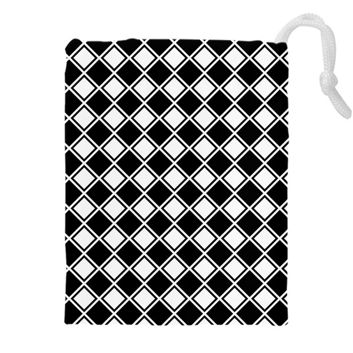 Square Diagonal Pattern Seamless Drawstring Pouch (4XL)