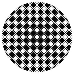 Square Diagonal Pattern Seamless Round Trivet by Ravend