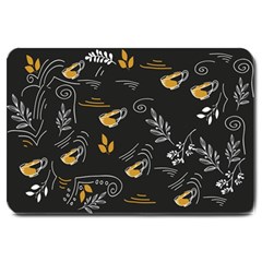 Illustration Leaves Leaf Naturecoffee Digital Paper Cup Large Doormat  by Ravend