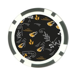 Illustration Leaves Leaf Naturecoffee Digital Paper Cup Poker Chip Card Guard (10 Pack) by Ravend