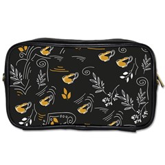 Illustration Leaves Leaf Naturecoffee Digital Paper Cup Toiletries Bag (one Side) by Ravend