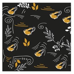 Illustration Leaves Leaf Naturecoffee Digital Paper Cup Square Satin Scarf (36  X 36 ) by Ravend