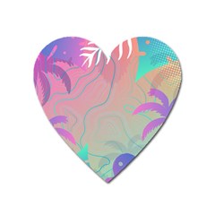 Nature Palm Tree Leaves Leaf Plant Tropical Heart Magnet by Ravend