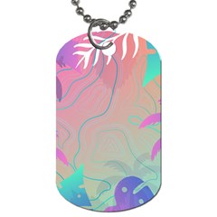 Nature Palm Tree Leaves Leaf Plant Tropical Dog Tag (one Side) by Ravend