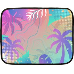 Nature Palm Tree Leaves Leaf Plant Tropical Double Sided Fleece Blanket (mini)  by Ravend