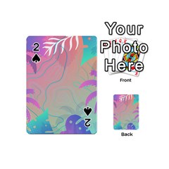 Nature Palm Tree Leaves Leaf Plant Tropical Playing Cards 54 Designs (mini) by Ravend