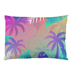 Nature Palm Tree Leaves Leaf Plant Tropical Pillow Case (two Sides) by Ravend