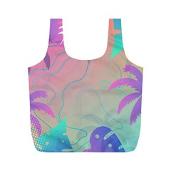 Nature Palm Tree Leaves Leaf Plant Tropical Full Print Recycle Bag (m) by Ravend