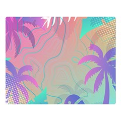 Nature Palm Tree Leaves Leaf Plant Tropical Double Sided Flano Blanket (large)  by Ravend