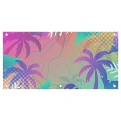 Nature Palm Tree Leaves Leaf Plant Tropical Banner And Sign 4  X 2  by Ravend