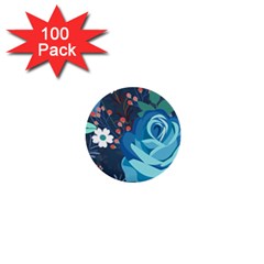 Floral Background Digital Art 1  Mini Buttons (100 Pack)  by Ravend