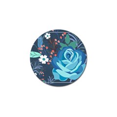 Floral Background Digital Art Golf Ball Marker by Ravend