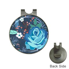 Floral Background Digital Art Hat Clips With Golf Markers by Ravend