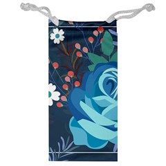 Floral Background Digital Art Jewelry Bag by Ravend