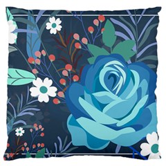 Floral Background Digital Art Large Flano Cushion Case (two Sides)