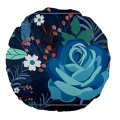 Floral Background Digital Art Large 18  Premium Flano Round Cushions by Ravend