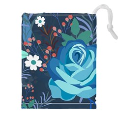 Floral Background Digital Art Drawstring Pouch (4xl) by Ravend