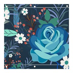 Floral Background Digital Art Banner And Sign 3  X 3  by Ravend