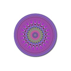 Art Mandala Design Ornament Flower Magnet 3  (round) by Ravend