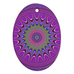 Art Mandala Design Ornament Flower Oval Ornament (two Sides)