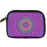 Art Mandala Design Ornament Flower Digital Camera Leather Case Front