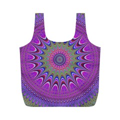 Art Mandala Design Ornament Flower Full Print Recycle Bag (M)