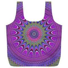 Art Mandala Design Ornament Flower Full Print Recycle Bag (XL)